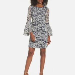 Chelsea28 Floral Lace Bell Sleeve Dress